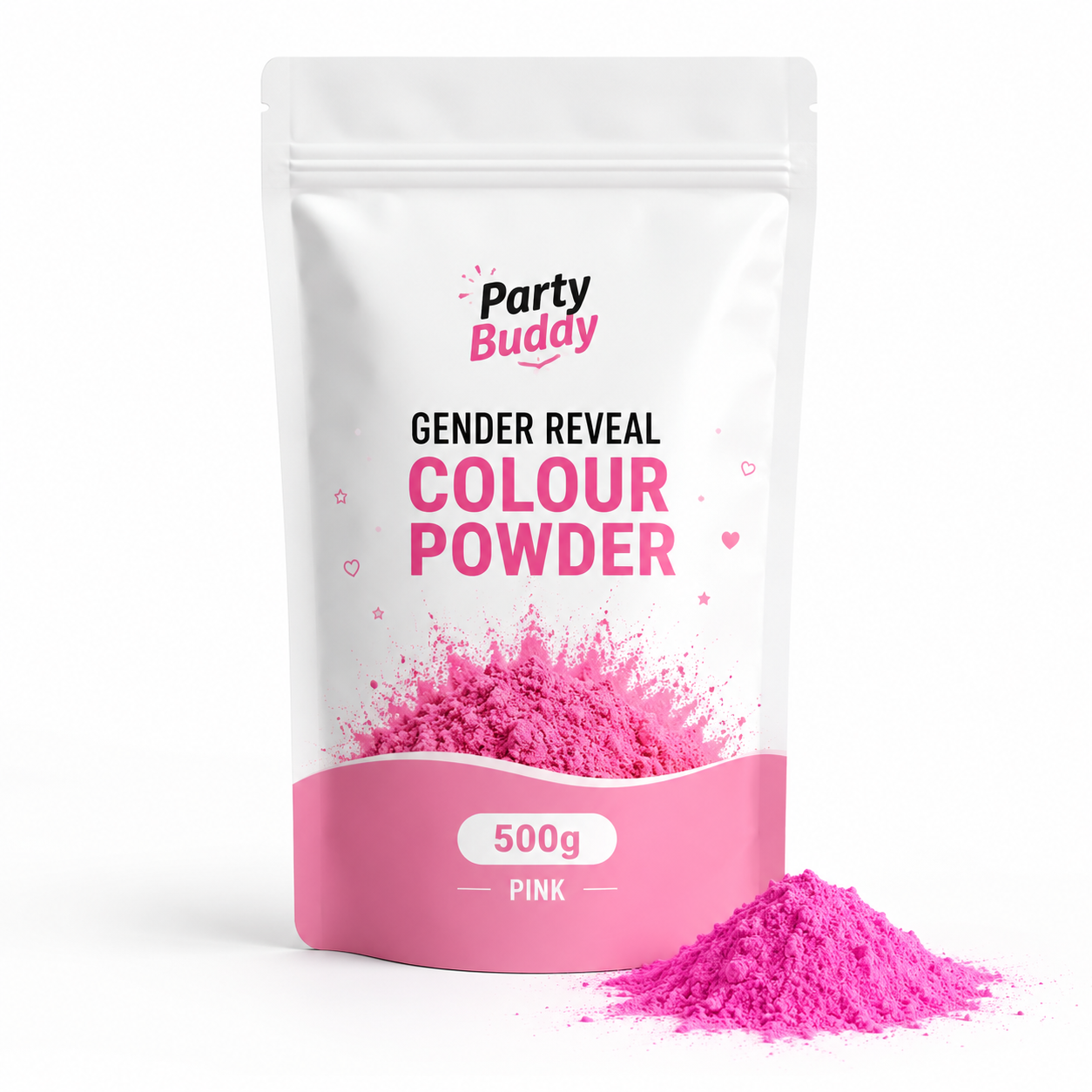 Gender Reveal Colour Powder Refill – 500 g - PINK party hire item Melbourne