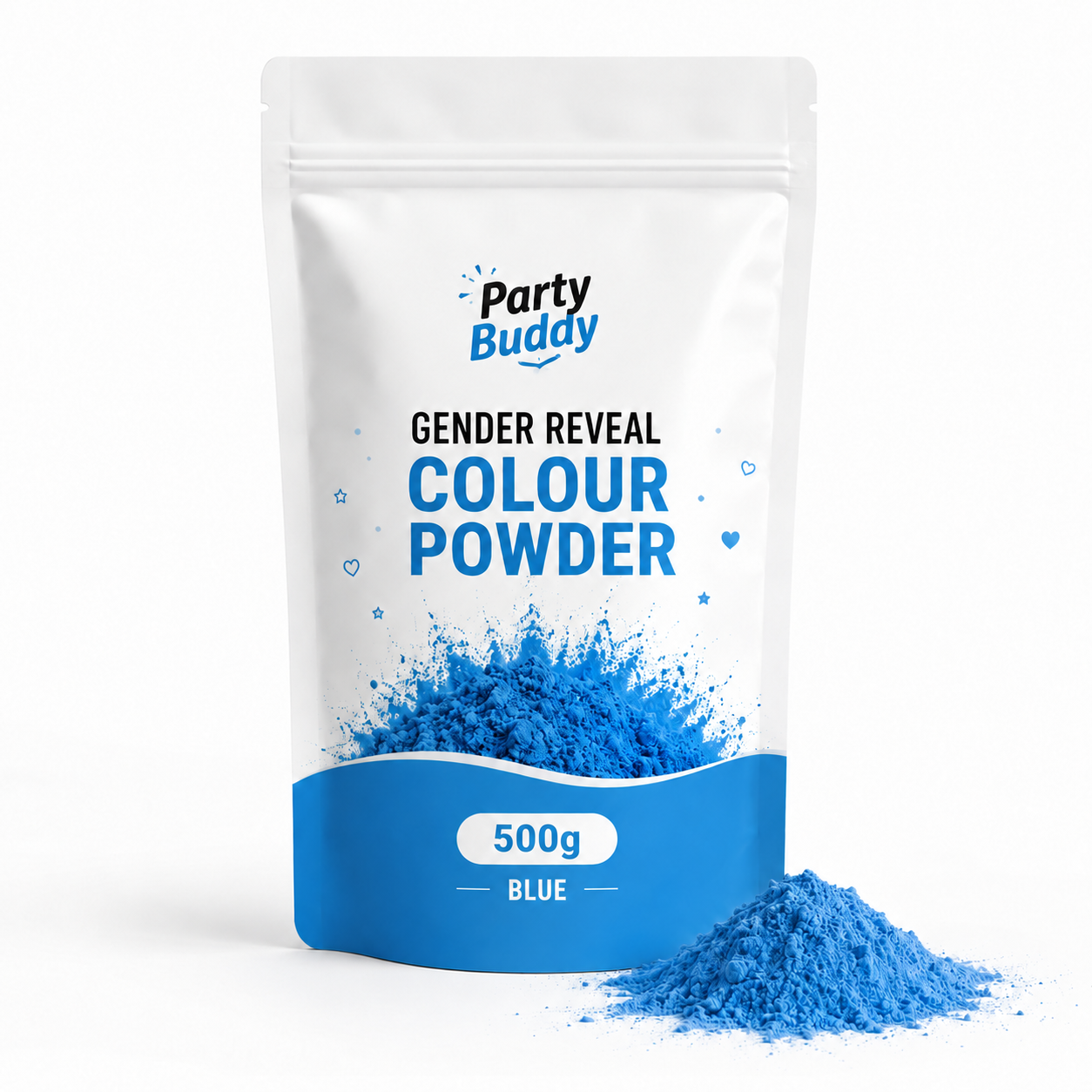 Gender Reveal Colour Powder Refill – 500 g - BLUE party hire item Melbourne