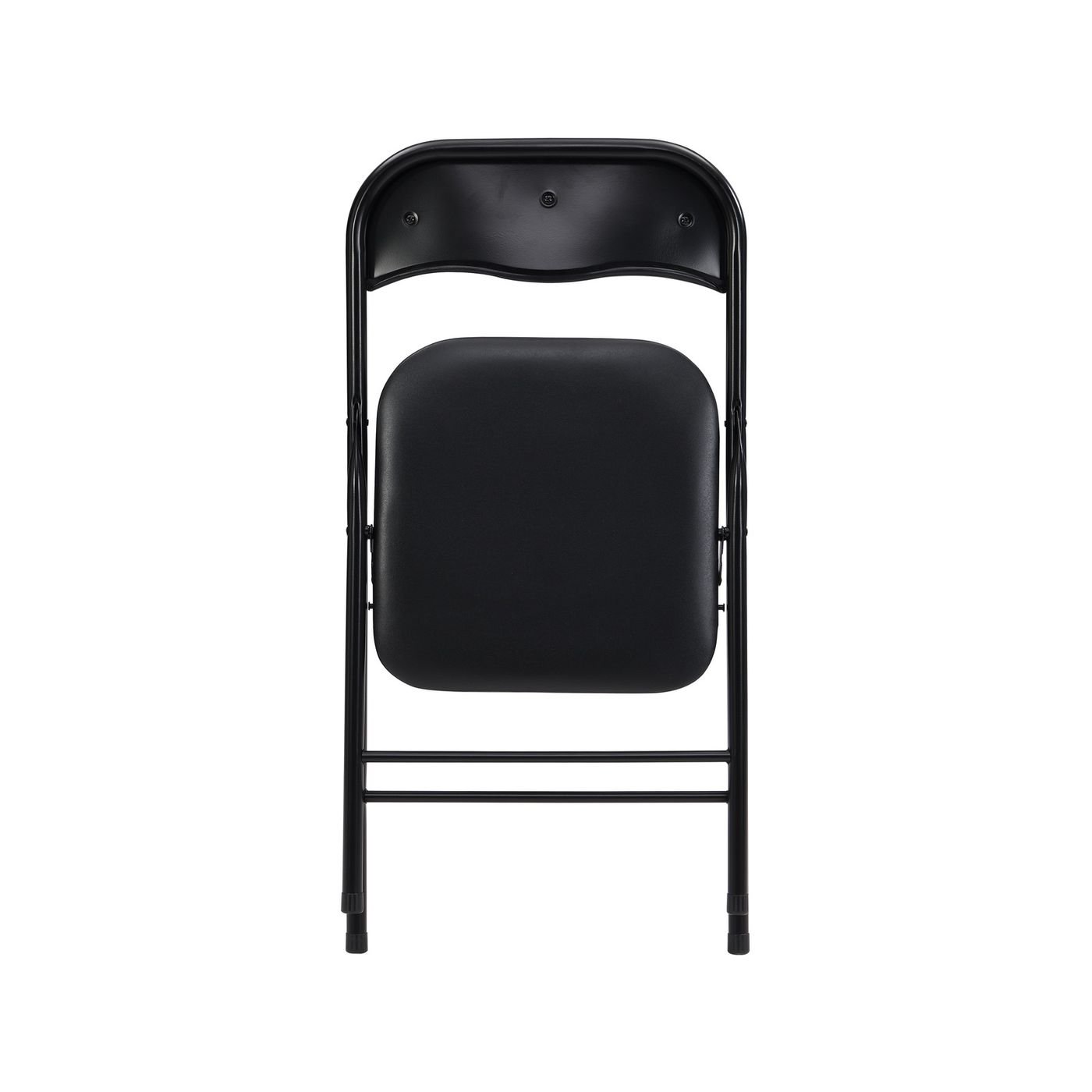 Padded Vinyl Black Folding Chair